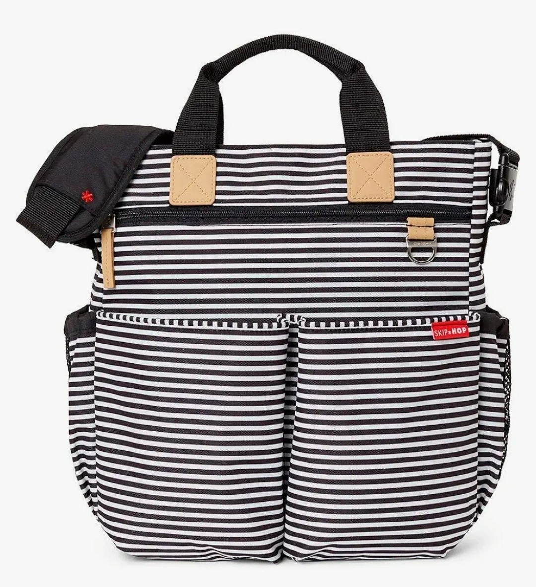 **Skip Hop Black/White Striped Diaper Bag Brand NEW** Discon