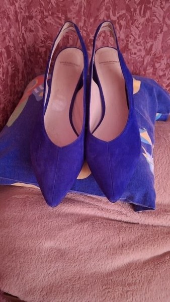 Women Heels Navy Suede 41