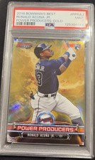 2018 PSA 9 Bowman’s Best Ronald Acuña Jr Power producer Gold