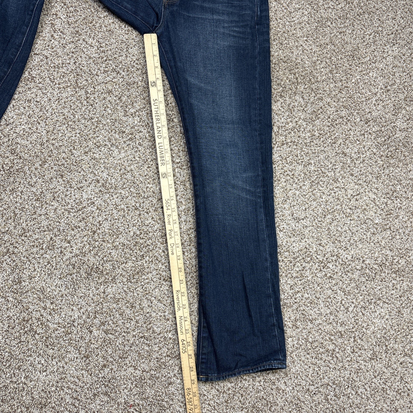 Paul Smith Men’s Straight Denim Jeans Blue Size 30 (29x29) Button Fly - View 12