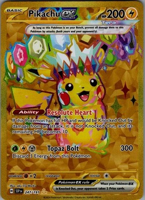 Pikachu ex - Hyper Rare SV08: Surging Sparks 247/191 NM