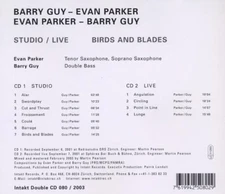 Birds and Blades by Evan Parker/Barry Guy [Audio CD]