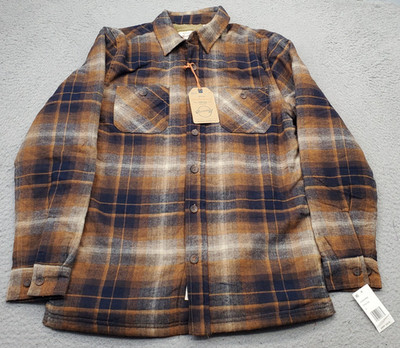 Weatherproof Vintage Flannel Shirt Jacket Mens Small Multi Plaid Sherpa-Lined