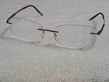 Silhouette 4475 40 6058 5416 Titanium Purple Rimless Frames Only 53-17 140