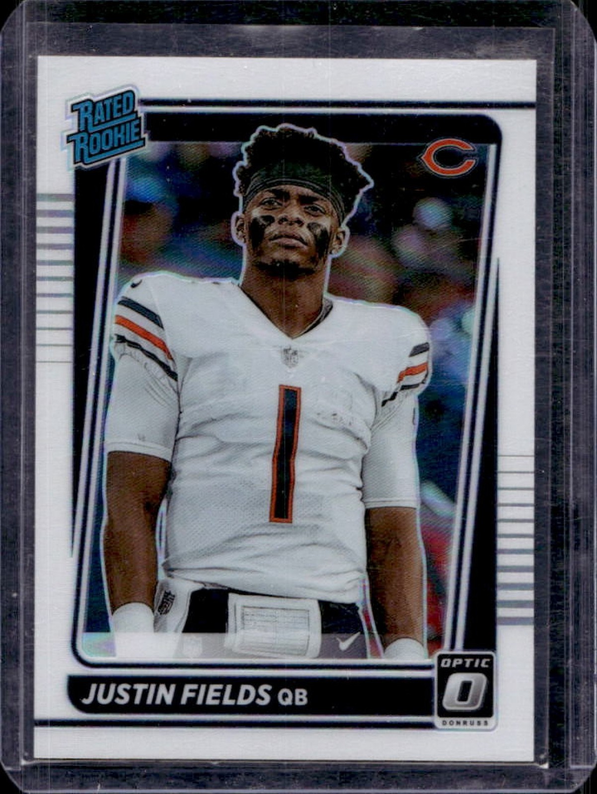 2021 Donruss Optic Justin Fields Holo Variation Rated Rookie #204 Bears