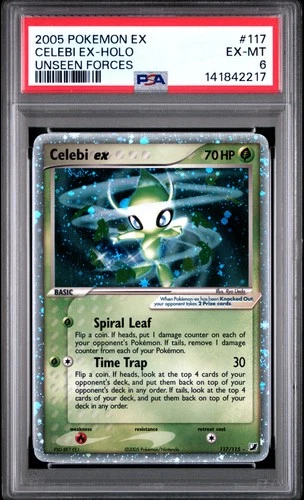 PSA 6 CELEBI ex 117/115 | EX Unseen Forces Holo Pokemon Card