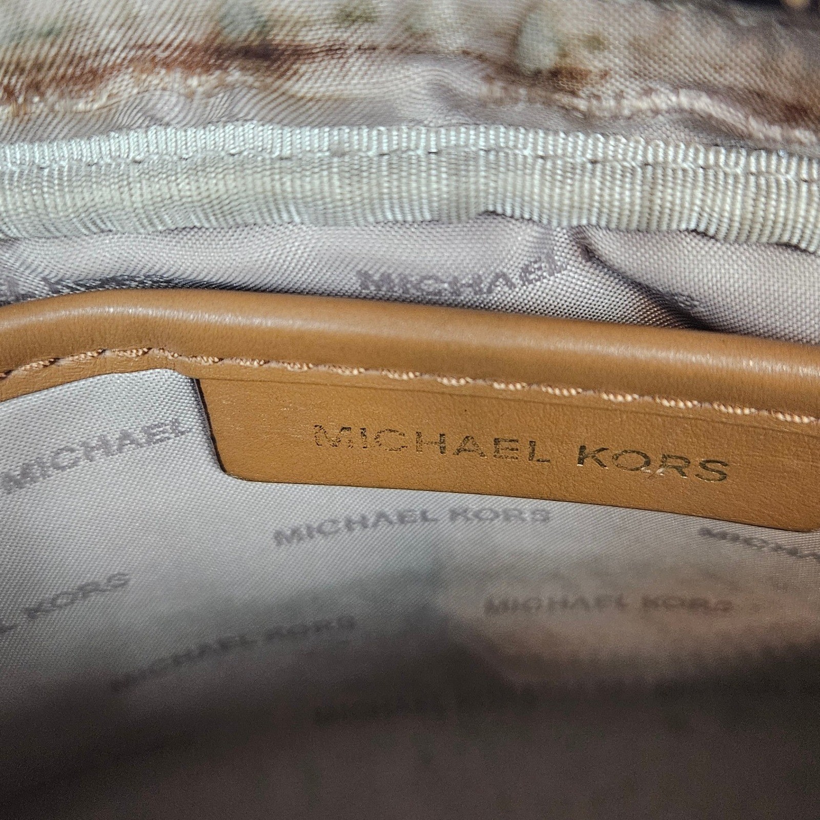 Michael Kors Jet Set Signature Monogram Chain Strap Crossbody Bag Brown thumbnail 9