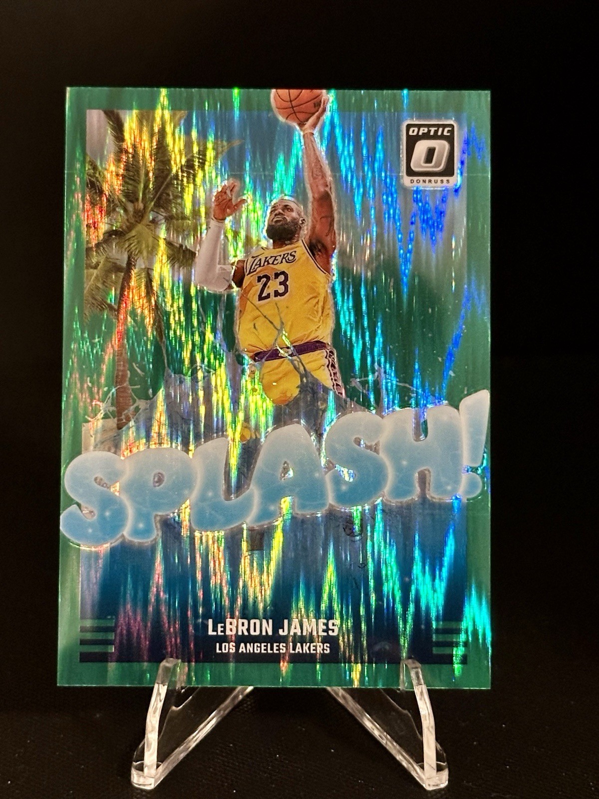2024-2025 Donruss Optic Lebron James Splash Green Shock /149