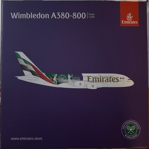 Emirates Airbus A380 Wimbledon A6-EOE Gemini Jets G2UAE1347 Scale 1:200 IN STOCK