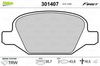 Valeo Bremsbelagsatz, Scheibenbremse 301407 FüR Alfa Romeo Fiat Lancia