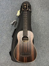Kala UBass EBY-FS Striped Ebony Fretted Acoustic/Electric w/ Bag