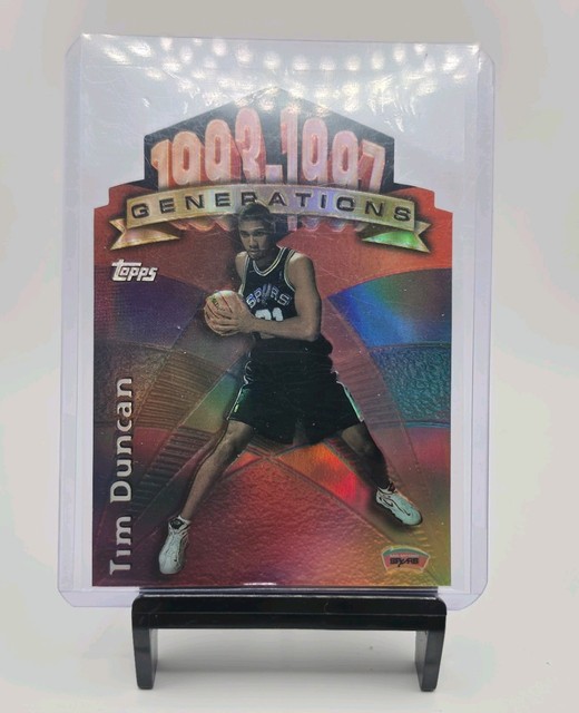 1997 Topps Generations Die-Cut Refractor #G28 Tim Duncan RC Rookie