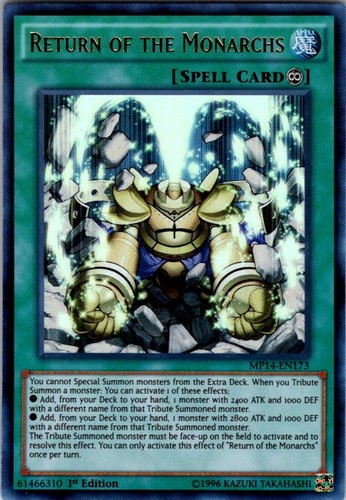 Return of the Monarchs MP14-EN173 YuGiOh 2014 Mega-Tin Mega Pack card
