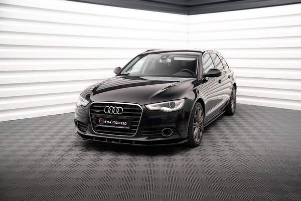 Maxton Design Frontlippe V.3 Passend FüR Audi A6 C7 Schwarz Hochglanz-image