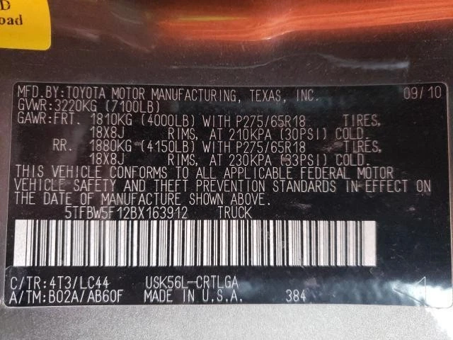 Used Differential Carrier Assembly fits: 2011 Toyota Tundra Front Axle 8 cylinde Foto 2 de 4