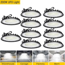 10 Pack 200W UFO Led High Bay Light Commercial Industrial Factory Led Shop Light