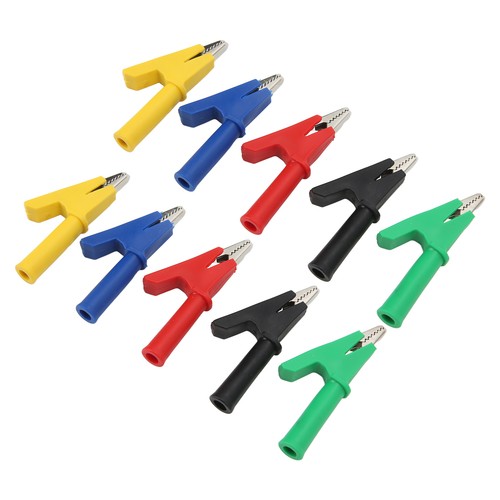 10 Pcs Clips 10A Test Wire Cable With Insulators Clips 5 Colors 10mm / 0.39in - Afbeelding 11 van 12