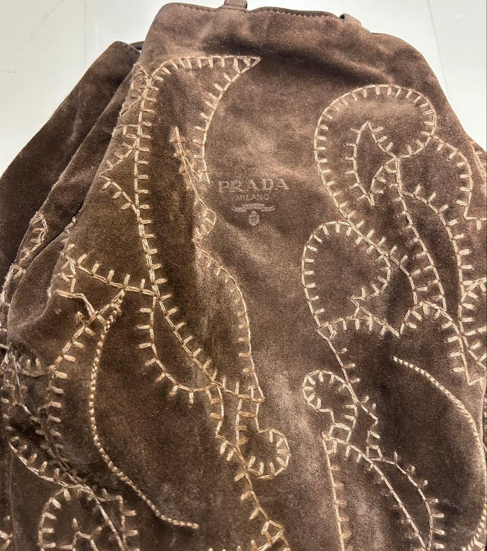 PRADA Brown Suede Shoulder Bag thumbnail 2