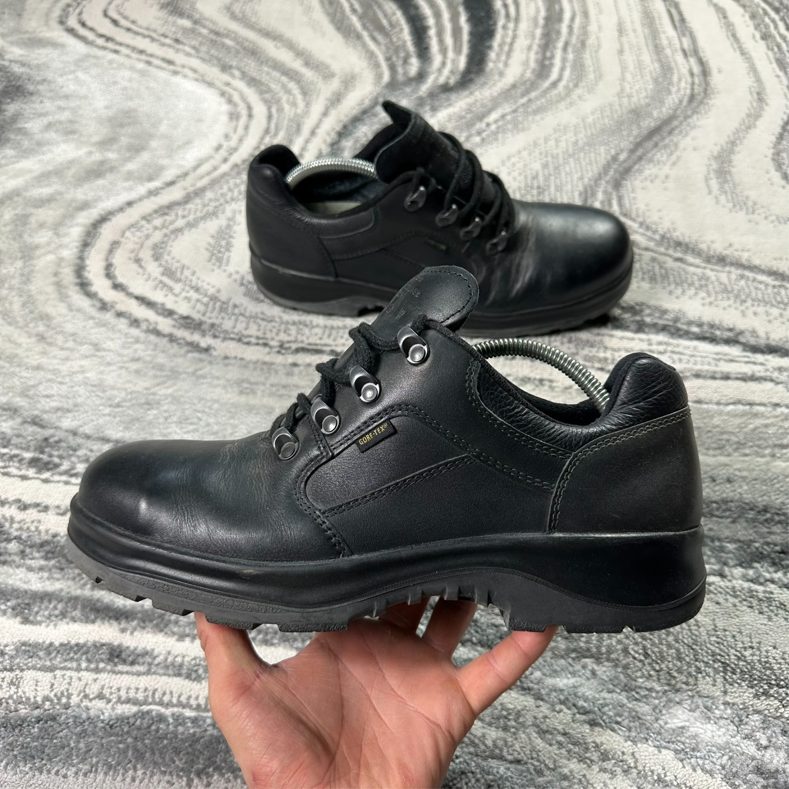 Vintage Haix Special Force Low Black Gore-Tex UK 9 Leather Combat Military Boots image 7