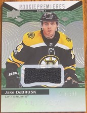 2017-18 Upper Deck Trilogy Green Rookie Jersey Jake DeBrusk #71 #’d 176/399