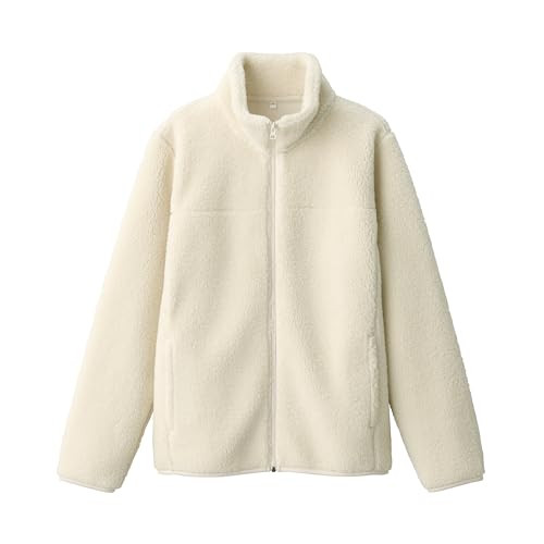MUJI Women's Boa Fleece Jacket BB2QIA4A Ivory Women's XS | eBay