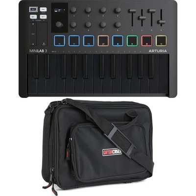 Arturia MiniLab 3 25 Slim-key Controller with Gig Bag - Deep Black