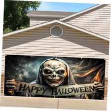 7 16FT Happy Halloween Garage Door Cover Decorations 7 16 ft happy halloween