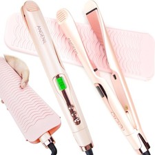 ANGENIL Pro Ceramic Twist Hair Straighteners for Women, 2 in 1 Hair Straightener