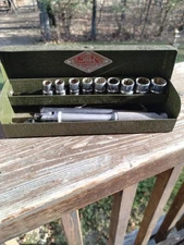 Vintage S-K TOOLS 1/4" DRIVE SOCKET SET SHERMAN KLOVE DIAMOND LOGO