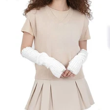 Arm Warmers Long Sleeve Fingerless Cute Knitted Arm Warmers Winter Long 