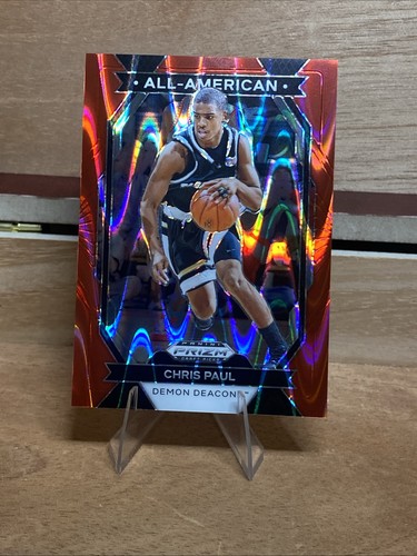 2024 Panini Prizm Draft Picks-All-American Chris Paul #21 Red Seismic Prizm /225 - Foto 5 di 8