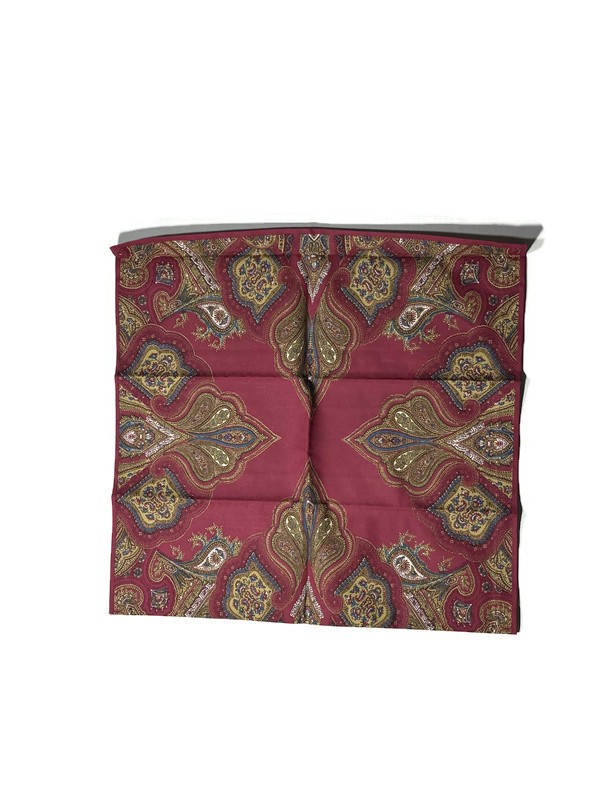 Williams Sonoma Burgundy Red Harvest Paisley Dinner Napkin Napkins Set of 4 New