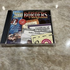 2000 Borders  Backgrounds Deluxe Edition PC CD ROM Windows 98 XP Compatible
