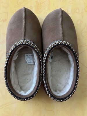 UGG Size 2 Unisex Kids Tazz Slippers - Chestnut