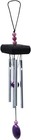 Small Wind Chimes, Outdoor Aluminum Chime with Soft Melodic Tones, Garden Black