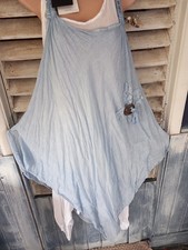 BOHO FESTIVAL STUNNING DRESS SIZE 10 BLUE&WHITE PETTICOAT 