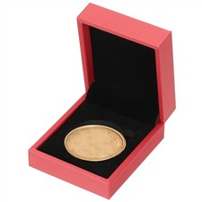 Coin Display Box, Coin Presentation Display Box Square Fit 50mm Coin, Red