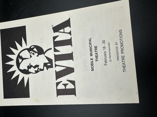1980 Evita Musical Program/playbill/cast insert - Picture 7 of 9