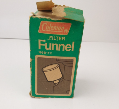 #ad VINTAGE Coleman Filter Funnel 199B1111 Original Box $20.22