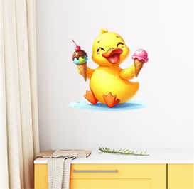 Sommer Gummi Ente Wandbild Schlafzimmer Kinderzimmer Dekor Vinyl Aufkleber Abziehbild 6 Größen - Bild 5 von 7