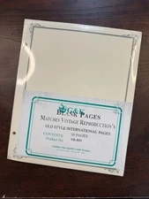 G&K Blank Vintage Looking Album Pages - VR-R01 Package of 50 Pages