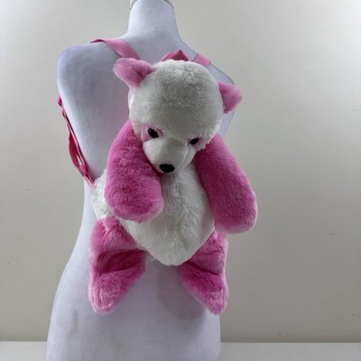 Fiesta Kids Plush ZOO Wild Animal Pink Panda 16'' Backpack Travel Bag Toy