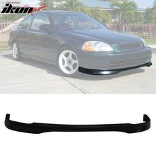 Fits 96-98 Honda Civic Tr Style Front Bumper Lip Spoiler Kit Unpainted Black Pu