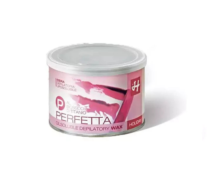 HOLIDAY DEPILATORI CERA DEPILATORIA LIPOSOLUBILE BIOSSIDO TITANIO VASO DA 400ml