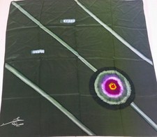 Foulard 100 Pure Silk Vintage Woman 1547 74cm X 74cm