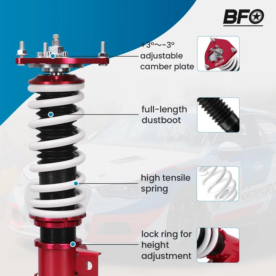 Kit de descenso de bobinas BFO para Scion FRS FR-S Subaru BRZ Toyota 86 GT86 2013+ Foto 4 de 4