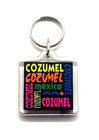 Vintage Cozumel Mexico Caribbean Cruise Ship Scuba Diving Keychain Keyring — photo 1