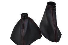 FITS ALFA ROMEO GT SPIDER GEAR HANDBRAKE GAITER RED DOUBLE STITCH CUSTOM NEW