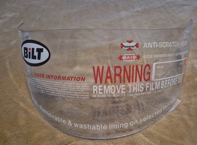 NEW Bilt Sprint replacement clear helmet shield MEDIUM Anti Scratch