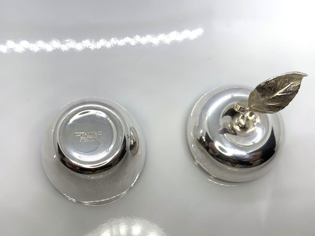 Tiffany & Co. Makers Vintage Figural Apple Trinket Box 925